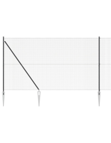 Palo della recinzione Grigio 10 x 1,5 m (rete 16 x 16 mm)