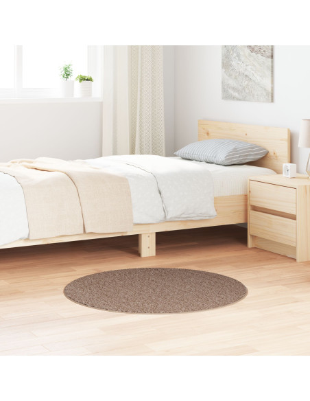 Tappeto Shaggy Antiscivolo Marrone 90 x 90 cm PP