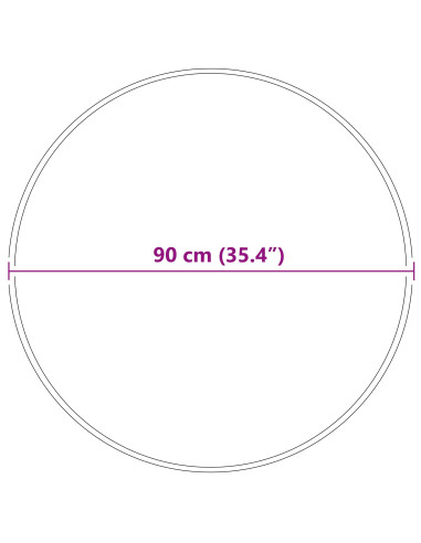 Tappeto Shaggy Antiscivolo Marrone 90 x 90 cm PP