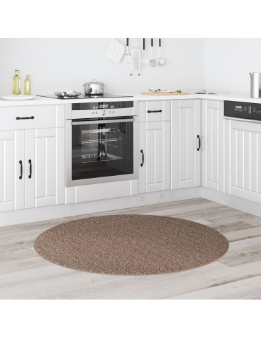 Tappeto Shaggy Antiscivolo Marrone 120 x 120 cm PP