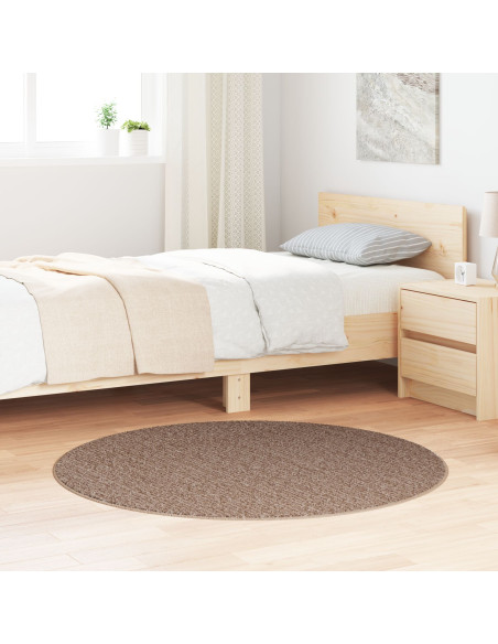 Tappeto Shaggy con retro in lattice Marrone ø120 cm