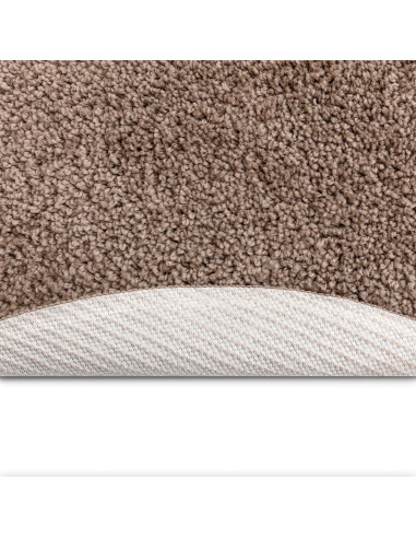 Tappeto Shaggy Antiscivolo Marrone 120 x 120 cm PP