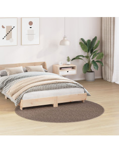 Tappeto Shaggy Antiscivolo Marrone 160 x 160 cm PP