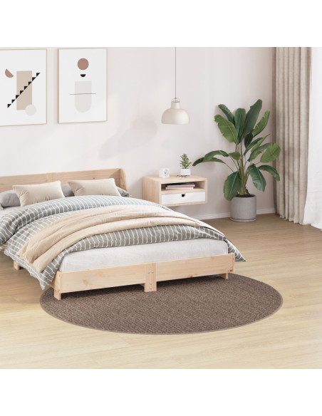 Tappeto Shaggy Antiscivolo Marrone 160 x 160 cm PP