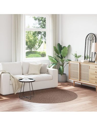 Tappeto Shaggy Antiscivolo Marrone 160 x 160 cm PP