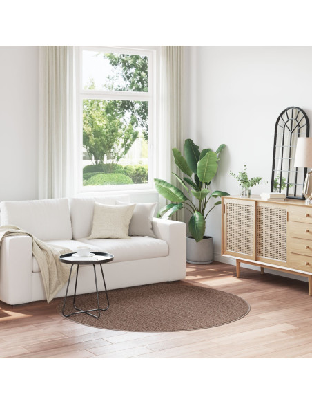 Tappeto Shaggy con retro in lattice Marrone ø160 cm