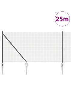 Palo della recinzione Grigio 25 x 1,2 m (rete da 12 x 12 mm) 2