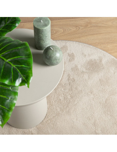 Tappeti per area Ovale HUARTE Beige 100 x 200 cm