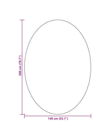 Tappeti per area Ovale HUARTE Crema 200 x 140 cm
