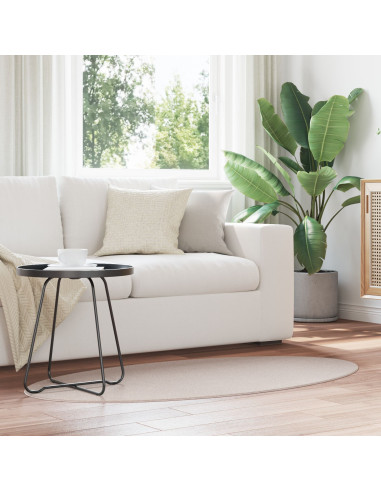 Tappeti per area Ovale HUARTE Sabbia 80 x 150 cm