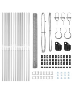 Palo della recinzione Argento 25 x 1,6 m (rete 12 x 12 mm)