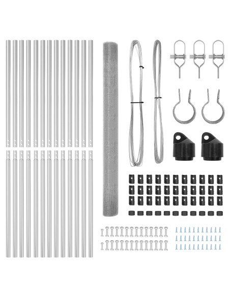 Palo della recinzione Argento 25 x 1,6 m (rete 12 x 12 mm)