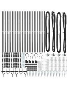 Palo della recinzione 26 pcs Grigio 3,2 x 3,2 x 185 cm 2