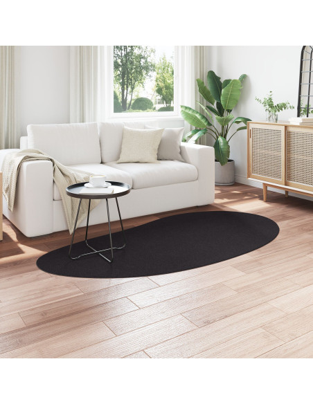 Tappeto vitaXL Nero 100x200 cm Poliestere Antiscivolo