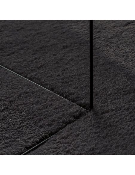 Tappeto vitaXL Nero 100x200 cm Poliestere Antiscivolo