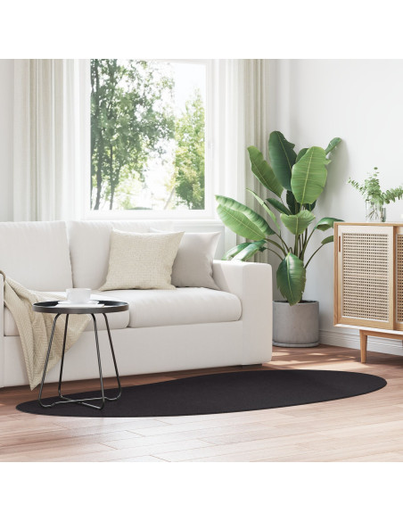 Tappeto vitaXL Nero 100x200 cm Poliestere Antiscivolo
