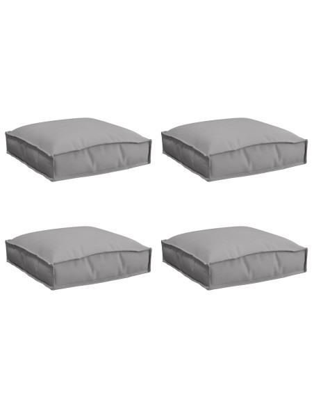 Cuscini per pallet  4 pcs grigio 40x40x8 cm tessuto Oxford