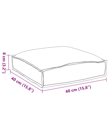 Cuscino 4 pcs Grigio 40 x 40 x 8 cm Tessuto Oxford