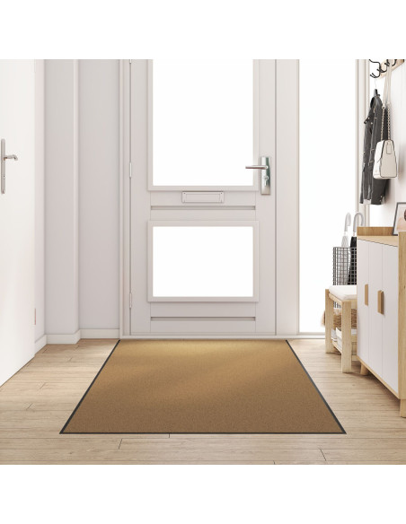 Tappetino Altro Crema e Nero 120 x 300 cm Poliammide e PVC