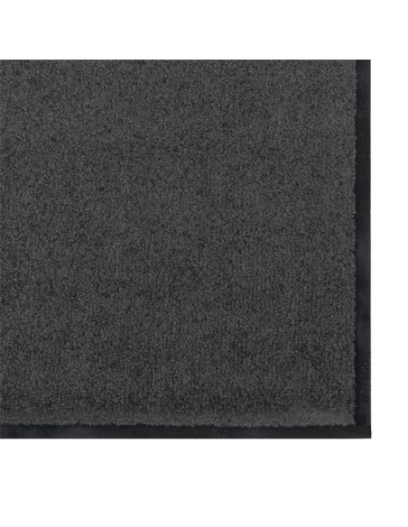 Tappetino Antracite e Nero 120 x 250 cm Polipropilene e vinile