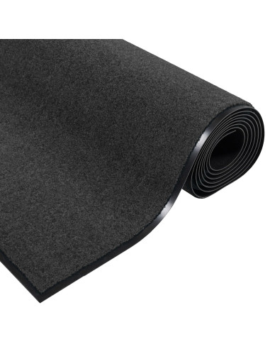 Tappetino Antracite e Nero 120 x 300 cm Polipropilene e vinile