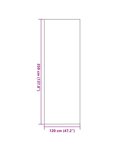 Tappetino Antracite e Nero 120 x 350 cm Polipropilene e vinile