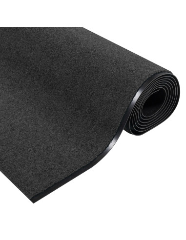 Tappetino Antracite e Nero 120 x 350 cm Polipropilene e vinile