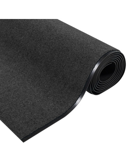 Tappetino Antracite e Nero 120 x 350 cm Polipropilene e vinile