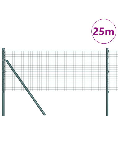 Palo della recinzione Verde 25 x 0,8 m (rete 25 x 25 mm)