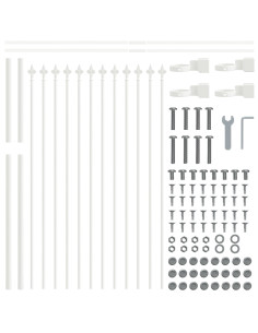 Recinzione per Giardino 5 pcs Bianco 8,5 x 1 m 2