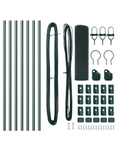 Palo della recinzione Verde 10 x 0,5 m (reticolato 12 x 12 mm) 2