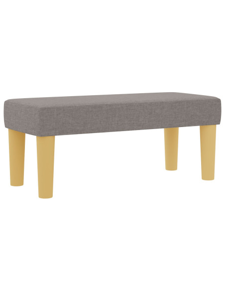 Letto Box Spring con Materasso e Panchina Tortora 100x200 cm Tessuto