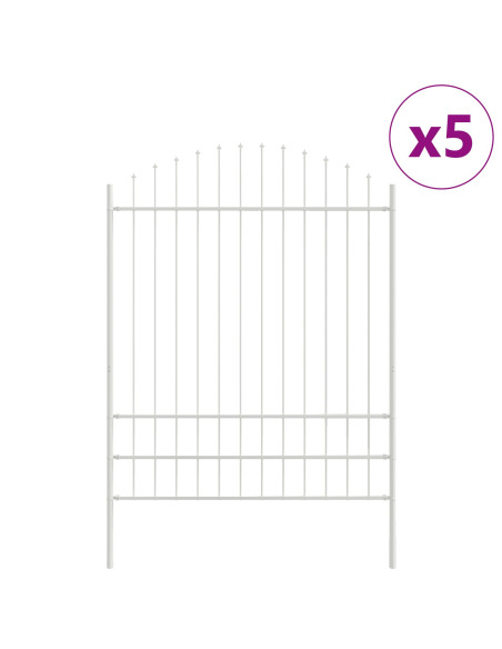 Recinzione per Giardino 5 pcs Bianco 170 x 225 cm