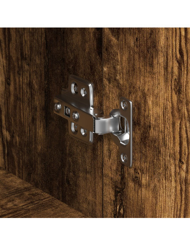 Credenza Rovere fumé 120 x 36 x 69 cm Legno multistrato