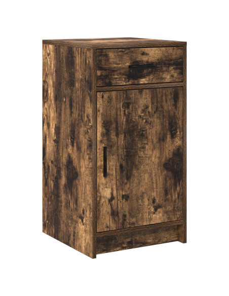 Set da Toeletta 2 Pezzi con LED in Rovere Fumè in Legno Ingegnerizzato
