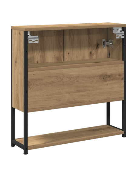 Mobiletto da bagno con specchio Rovere Artigianale 60x16x60 cm Legno Ingegnerizzato