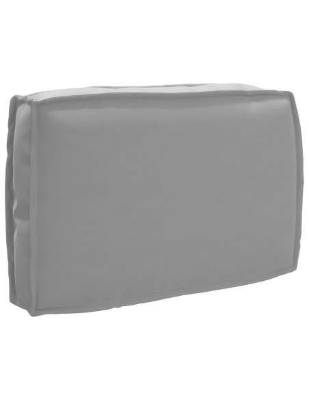 Cuscino per Pallet per Schienale Grigio 60x40x12 cm Tessuto Oxford