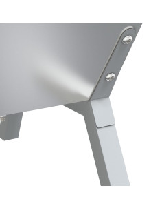 Vassoio per Barbecue Argento 118x42x30,5 cm Acciaio Inox