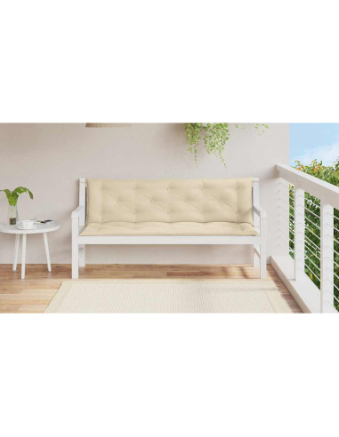 Cuscini Panca da Giardino 2pz Beige 150x50x7 cm Tessuto Oxford