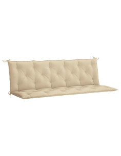 Cuscini Panca da Giardino 2pz Beige 180x50x7 cm Tessuto Oxford 2