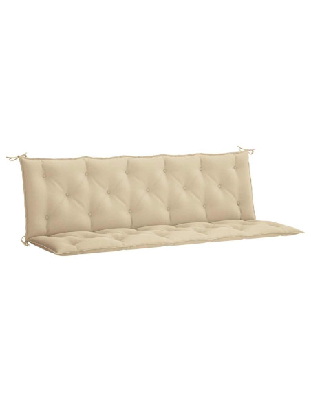 Cuscini Panca da Giardino 2pz Beige 180x50x7 cm Tessuto Oxford