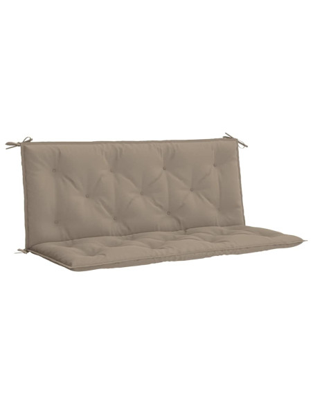 Cuscini per Panca 2 pz Tortora 120x50x7 cm in Tessuto Oxford