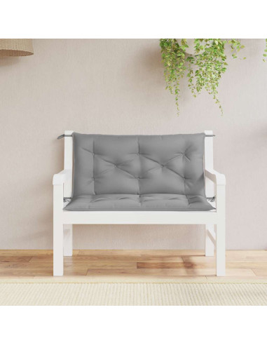 Cuscini Panca da Giardino 2pz Grigi 100x50x7cm Tessuto Oxford