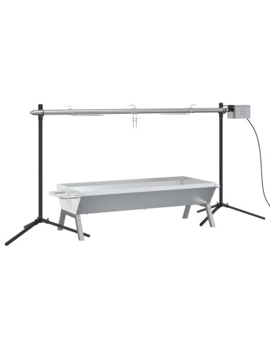 Set Griglia e Vassoio Barbecue Automatico in Acciaio Inox