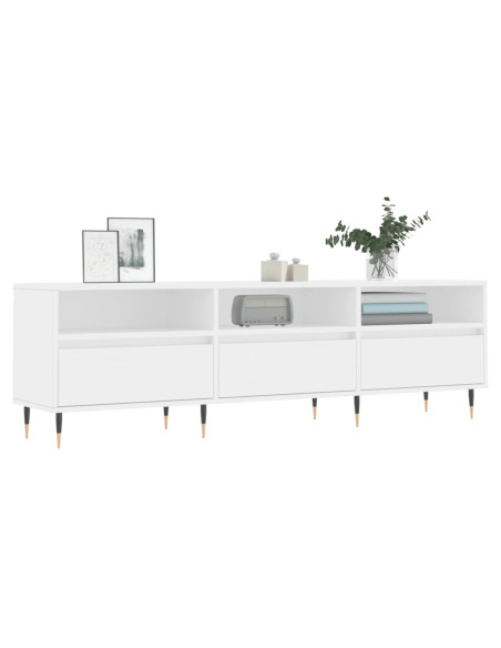 Mobile Porta TV Bianco 150x30x44,5 cm in Legno Multistrato