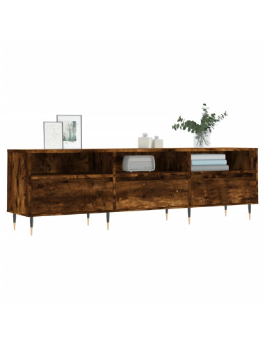 Mobile Porta TV Rovere Fumo 150x30x44,5 cm in Legno Multistrato