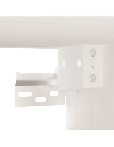 Pensili 2 pz Bianchi 80x30x30 cm in Legno Massello di Pino