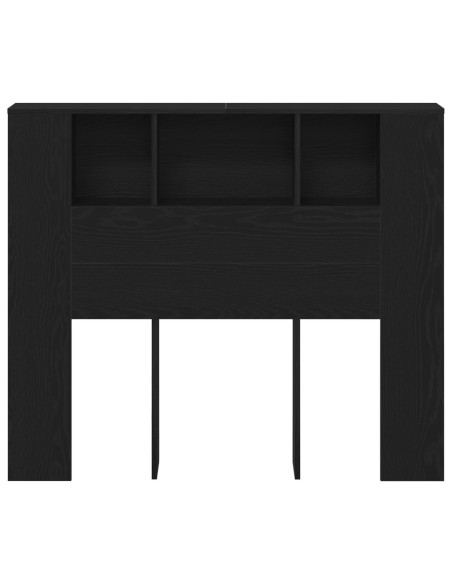 Testata Armadio  Nera Rovere 120x19x104,5 cm Legno ingegnerizzato