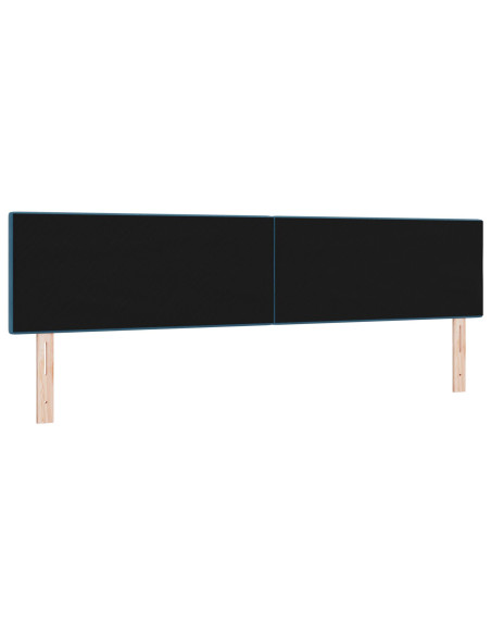 Testiera  Tappezzata con Bottoni Blu Scuro 200 cm in Velluto