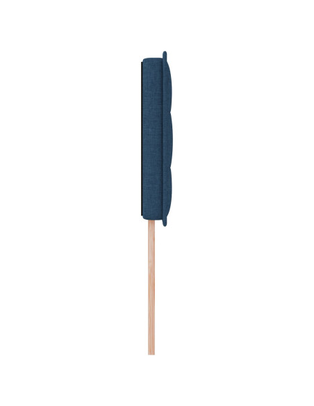Testata letto design linee blu 90 cm in tessuto